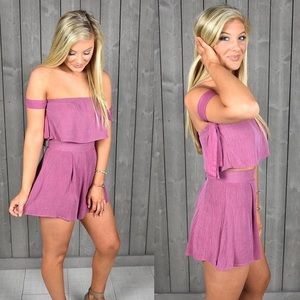 Berry Two Piece Shorts Set